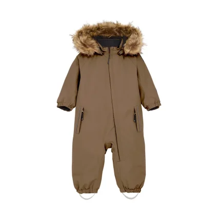 Color Kids Flyverdragt M. Fake Fur - Fossil - 92
