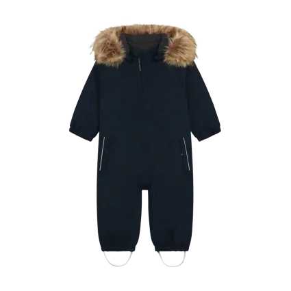 Color Kids Flyverdragt M. Fake Fur - Total Eclipse - 80