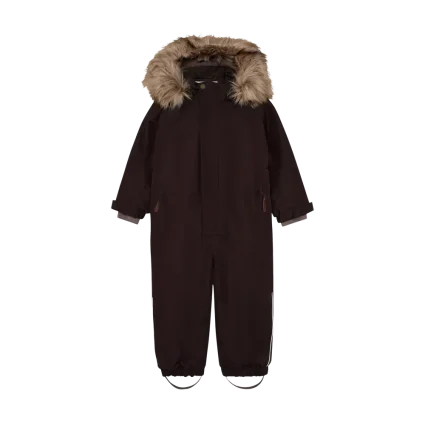 En Fant Flyverdragt M. Fake Fur - Coffee Bean - 116
