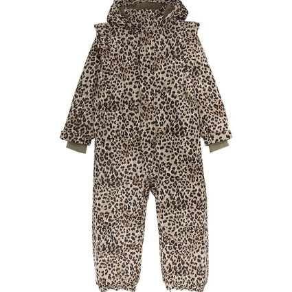 En Fant Flyverdragt - Pine Bark m. Leopard/Flæser