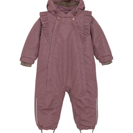 En Fant Flyverdragt - Rose Taupe m. Guldprikker