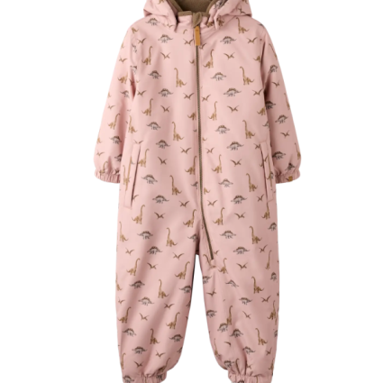 -FORDUBESTILLING- Lil Atelier LASnow Flyverdragt - Misty Rose/Dino - 86 cm
