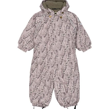 Mikk-Line Flyverdragt - AOP Floral - Cloud Gray