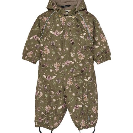 Mikk-Line Flyverdragt - Forest - Burnt Olive m. Print